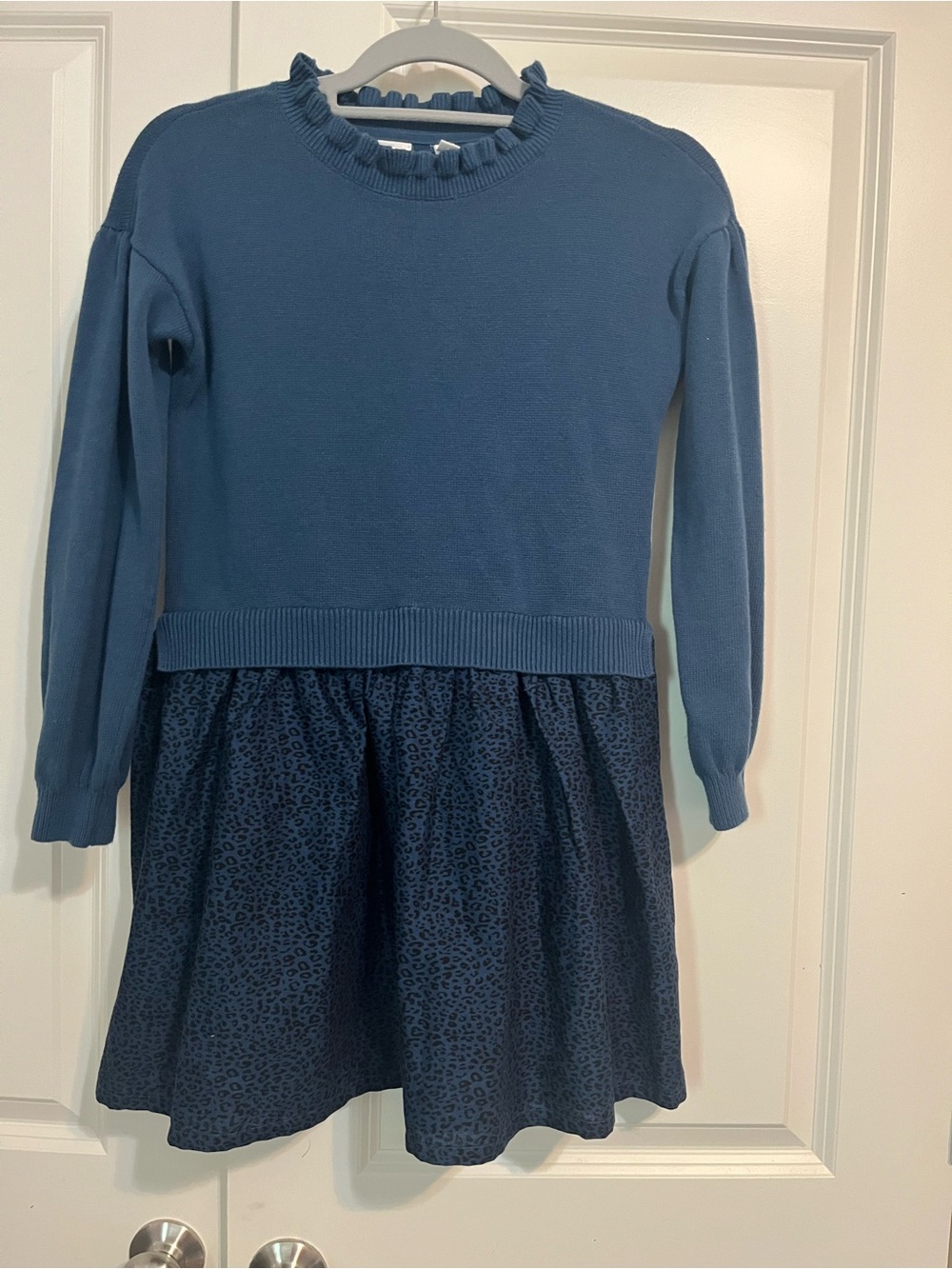 GAP Blue Knit Top and Printed Skirt Dress
